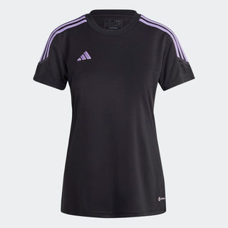 adidas Jersey adidas Tiro 23 Womens Club SS Training Shirt - Black/Violet Fusion