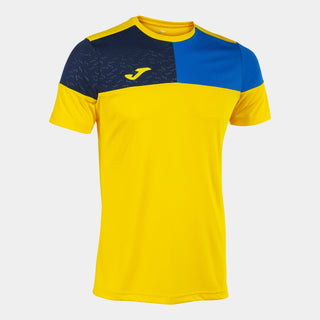 Joma Jersey Joma Kids Crew V Short Sleeve Jersey Yellow Royal Navy
