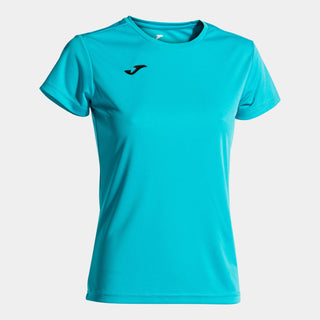 Joma T-Shirt Joma Womens Combi Short Sleeve T-Shirt Fluor Turquoise