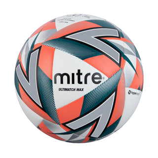 Mitre Footballs Mitre Ultimatch Max Football - White / Blood Orange / Pitch Green / Black