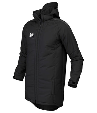 Pro-Am Kits Managers Jacket PRO-AM KID'S PRO 3/4 LENGTH TEAM COAT - BLACK