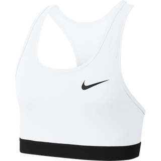Nike Base Layer Nike Womens Victory Swoosh Medium-Support Sports Bra - White